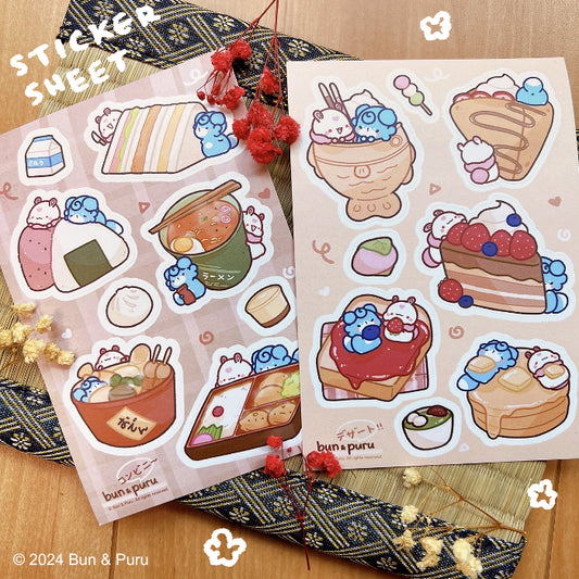 Bun & Puru Snacc Time Sticker